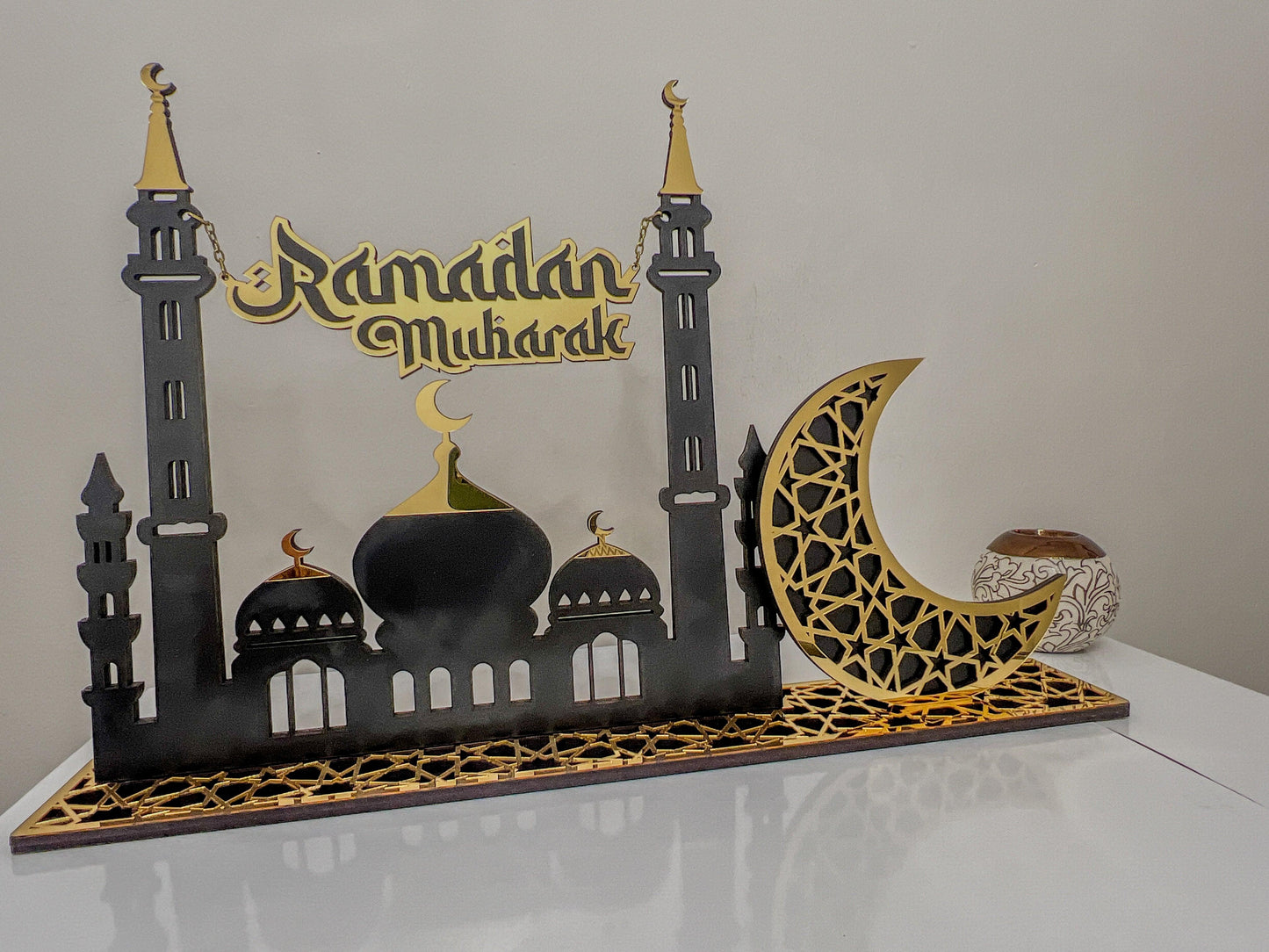 Islamic Home Decor and Wall Art,Eid Mubarak Signs,Muslim gifts,Ramadan Decoration,Eid Mubarak Decor for Tables,Ramadan Kareem